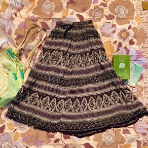 Vintage rayon Indian Skirt